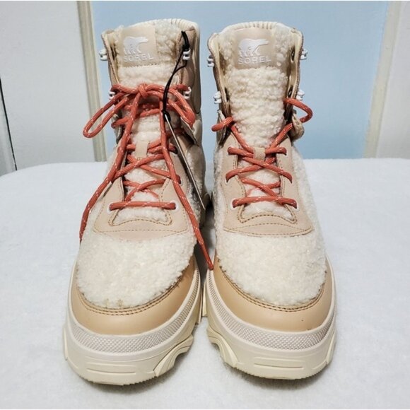 NWT Sorel Brex Cozy Shearling Lace-Up Boot Sz 9 - Picture 2 of 10